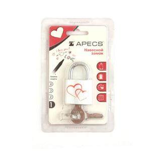 Замок навесной Apecs PD-23-32-LOVE-Blister (2 Hearts)